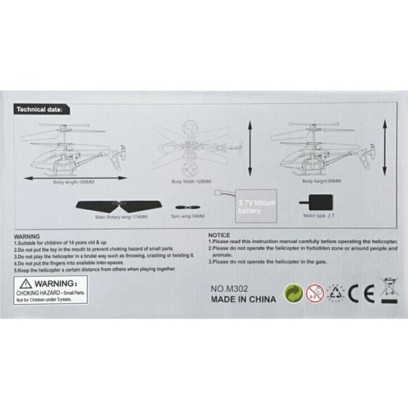 M-302 Helicopter 4-Channel R/C - DEMO & Auto Acceleration Function New In Box - Picture 4 of 4